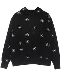 Element - Hoodies & Sweatvesten ,Zwart ,Katoen Zwarte Polka Dot Hoodie - Lyst