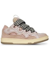 Lanvin - Schoenen ,Roze ,Leer Stoep Sneakers - Lyst