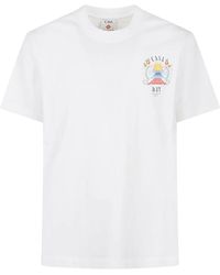 CASABLANCA - Weißes Logo-Print Crew Neck T-Shirts - Lyst