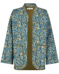 Lolly's Laundry - Jassen ,Blauw ,Gewatteerde Lulull Jas Met Zakken - Lyst