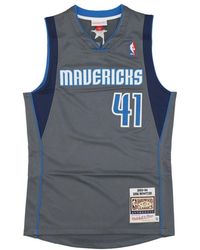 Mitchell & Ness - Tops ,Grijs ,Polyester Basketbal Tanktop Nba Alternate Jersey 2003 Nr. 41 Dirk Nowitzki - Lyst