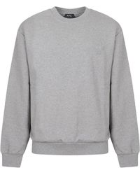 A.P.C. - Hoodies & Sweatvesten ,Grijs ,Katoen James Sweatshirt - Lyst