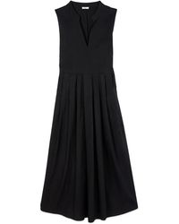 Oltre - Flare Jurk Van Katoen Poplin - Lyst