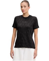 Sportalm - Tops ,Zwart ,Polyester T-Shirt - Lyst