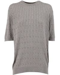 Peserico - Round-Neck Knitwear - Lyst