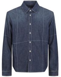 Givenchy - Denim Shirt Met Vouweffect - Lyst