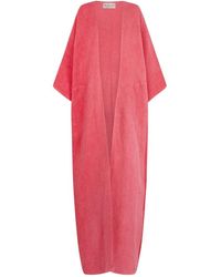 Cortana - Overhemden ,Roze ,Linnen Oversized Linnen Kimono Jas - Lyst