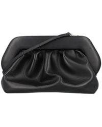 THEMOIRÈ - Clutch in tessuto vegano nero - Lyst