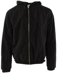 Givenchy - Schwarze jacke mit kapuze und druck - Lyst