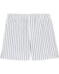 Ami Paris - Korte Broeken ,Blauw ,Katoen Elastische Shorts - Lyst