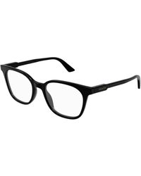 Gucci - Accessoires ,Zwart ,Vierkante Zonnebril Met Glamour Effect - Lyst