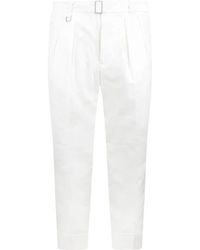 Paolo Pecora - Schmale Twill Chino Gürtelhose - Lyst