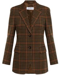 Max Mara - Jassen ,Bruin ,Wol Galosce Blazer - Lyst