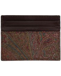 Etro - Accessoires ,Rood ,Katoen Paisley Kaarthouder - Lyst