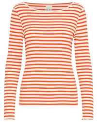 Ichi - Tops ,Veelkleurig ,Cella Long Sleeve Top - Lyst