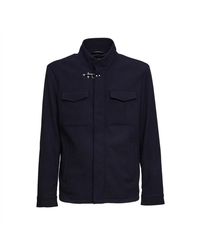 Fay - Jassen ,Blauw ,Katoen Field Jacket - Lyst