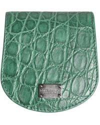 Dolce & Gabbana - Green Exotic Skin Coin Condom Case Holder Pocket Wallet - Lyst