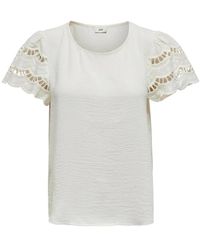 Jacqueline De Yong - Camiseta de encaje colección primavera/verano - Lyst