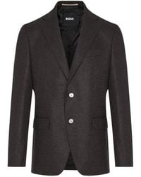 HUGO - Jassen ,Bruin ,Wol Hutson Slim Fit Blazer - Lyst