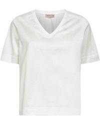 Blanca Vita - T-Shirt Met V-Hals En Korte Mouwen - Lyst