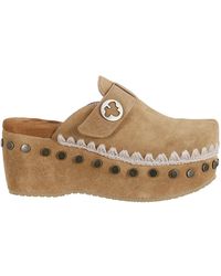 Mou - Schoenen ,Bruin ,Leer Clog Plain Suede - Lyst