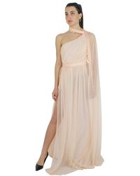 Elisabetta Franchi Lange Jurk - Naturel