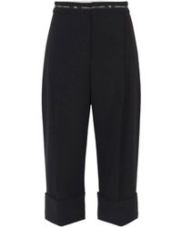Elisabetta Franchi - Schwarze Bermuda-Shorts Mit Maßgeschneidertem Bund - Lyst