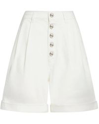 Etro - Korte Broeken ,Wit ,Katoen Casual Witte Katoenen Shorts - Lyst