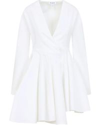 Alaïa - Elegantes Weißes Kleid Für Frauen - Lyst