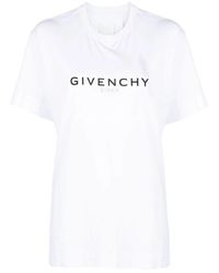 Givenchy - Camiseta blanca de cuello redondo - Lyst