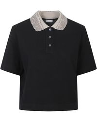 Brunello Cucinelli - T-Shirts Und Poloshirts Schwarz - Lyst