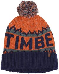 Timberland - Accessoires ,Oranje ,Pompon Gebreide Beanie Muts - Lyst