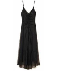 Twinset - Kleedjes ,Zwart ,Maxi Jurk - Lyst