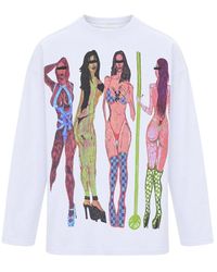 PDF - Tops ,Wit ,Katoen Lapdance Long Sleeve T-Shirt - Lyst