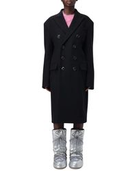 DSquared² - Luxuriöser Wollmantel, Elegant Schwarz - Lyst