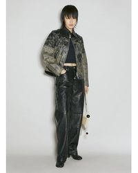 Eytys Ssense Exclusive Flux Leather Jacket in Black | Lyst