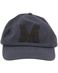 Moncler - Accessoires ,Blauw ,Katoen Cotton Gabardine Baseball Cap - Lyst
