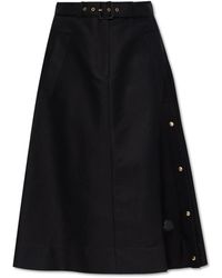 Moncler - Rokken ,Zwart ,Katoen Rok Met Logo - Lyst