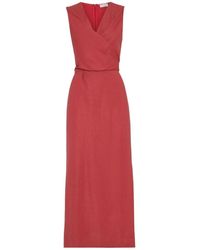 Brunello Cucinelli - Gekreuztes kleid eleganter stil - Lyst
