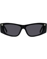 Givenchy - Rechteckige schwarze sonnenbrille mit geraden bügeln - Lyst