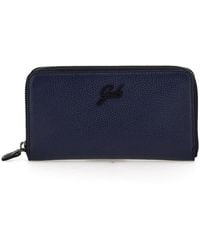 Gabs - Accessoires ,Blauw ,Leer Blauwe Leren Portemonnee Met Ritsvak - Lyst