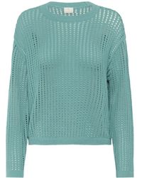 Kaffe - Truien & Vesten ,Groen Gebreide Pullover Trui - Lyst