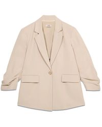 Oltre - Einreihiger Blazer Aus Fließendem Stoff - Lyst