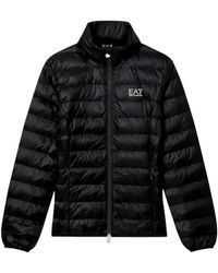 EA7 - Jassen ,Zwart ,Nylon Core Lady Licht Gewatteerde Jas Van Nylon - Lyst