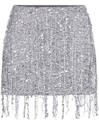 Elisabetta Franchi - Mini-Rok Verfraaid Met Pailletten - Lyst
