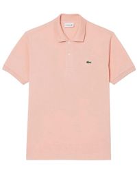 Lacoste - Tops ,Roze ,Katoen Polo Met Korte Mouwen - Lyst