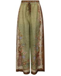 Zimmermann - Broeken ,Veelkleurig ,Indra Relaxed Pant - Lyst