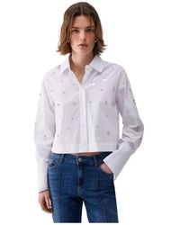 Liu Jo - Overhemden ,Wit ,Katoen Blouses & Shirts - Lyst