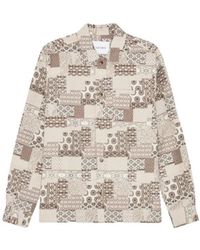 Les Deux - Layton Patchwork Jacquard Overshirt - Lyst
