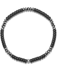 Nialaya - Armband mit Onyx- und Hämatitheishi -Perlen - Lyst